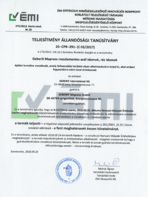 Nemzeti Műszaki Értékelés - Geberit Mepla, MeplaTherm csőrendszer Nemzeti Műszaki Értékelés - Geberit Mepla, MeplaTherm csőrendszer