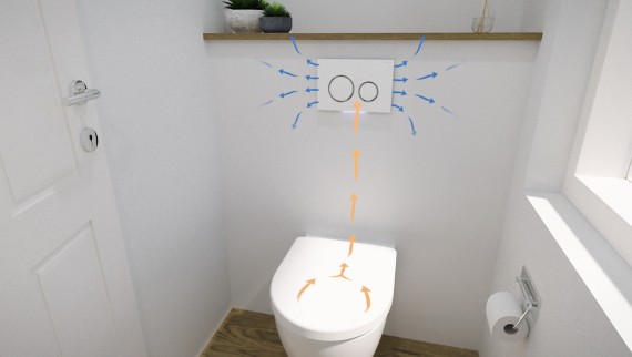 WC Geberit DuoFresh szagelszívó rendszerrel
