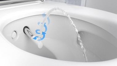 Geberit AquaClean higiéniai berendezés zuhanyfunkciót biztosító fúvókával