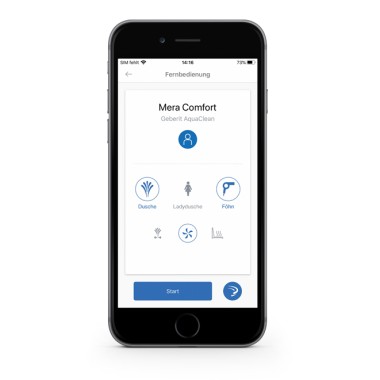 Geberit Home App a zuhanyfunkciós WC-k szabályozásához