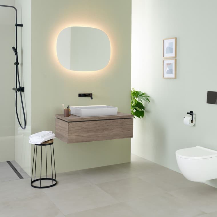 Ovális alakú Option tükör (© Geberit) Ovális alakú Option tükör (© Geberit)