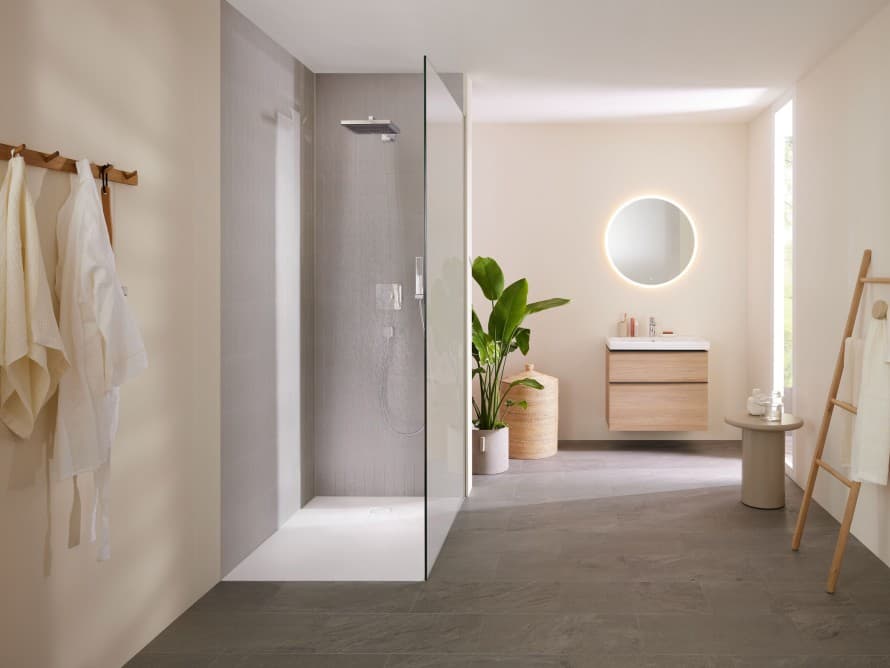 Geberit CleanFloor30 zuhanyfelület vízzel Geberit CleanFloor30 zuhanyfelület vízzel