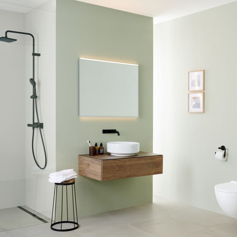 Szögletes alakú Option tükör (© Geberit) Szögletes alakú Option tükör (© Geberit)
