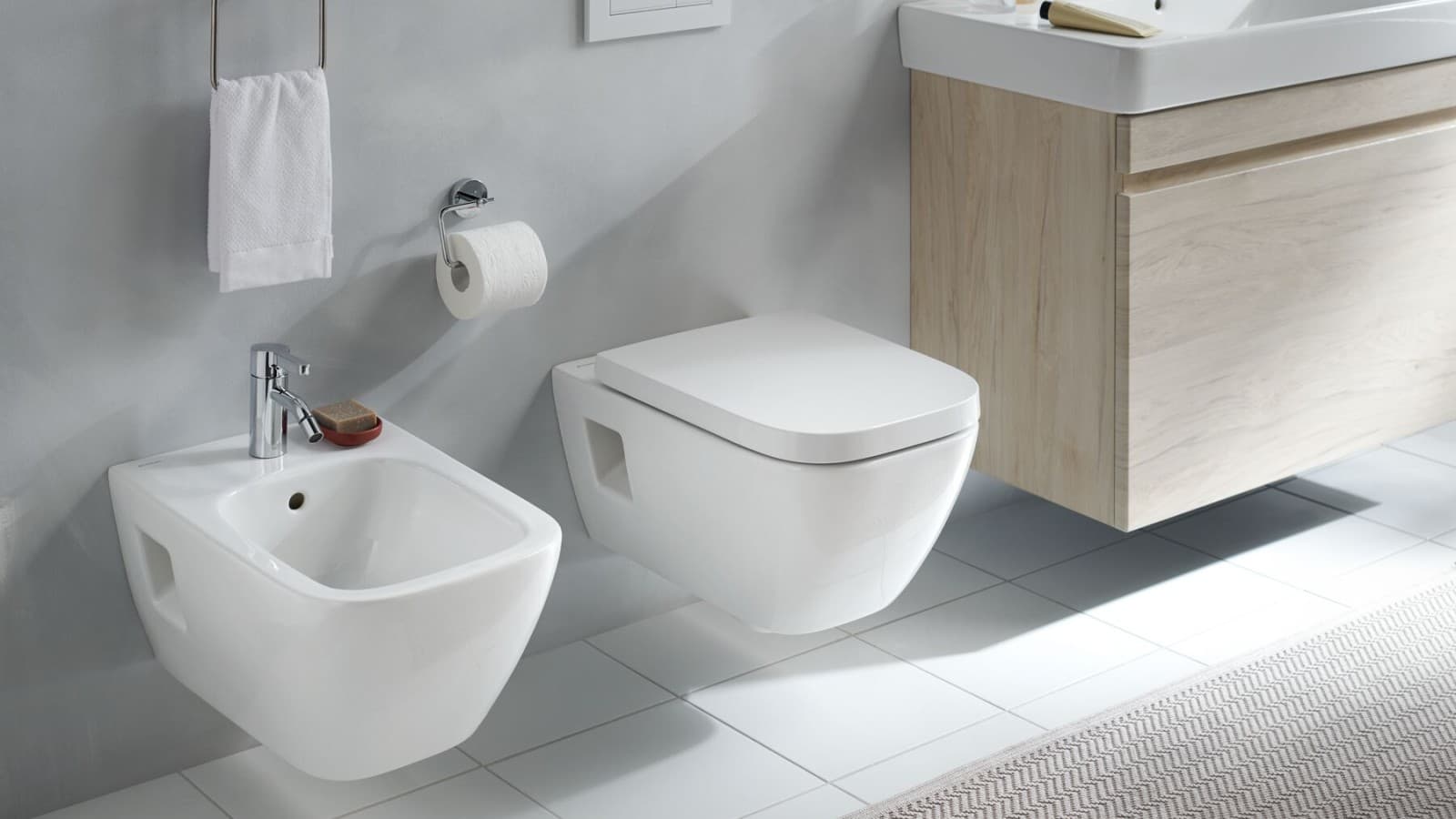 Geberit Selnova Square WC és bidé túlfolyóval Geberit Selnova Square WC és bidé túlfolyóval