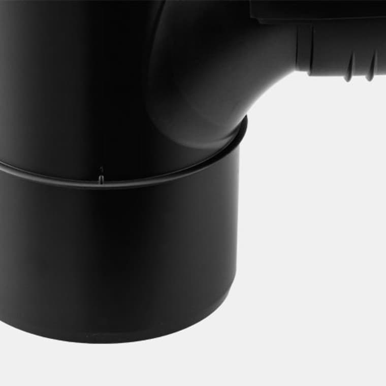 A Geberit Silent-PP idomokon található ütközőgyűrű a megfelelő illesztési mélységet jelzi A Geberit Silent-PP idomokon található ütközőgyűrű a megfelelő illesztési mélységet jelzi