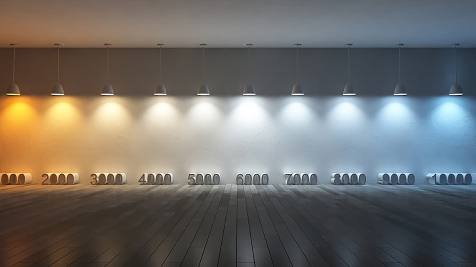 A színhőmérséklet ábrázolása különböző kelvin-értékekkel (© iStock.com/SuriyaKK) A színhőmérséklet ábrázolása különböző kelvin-értékekkel (© iStock.com/SuriyaKK)