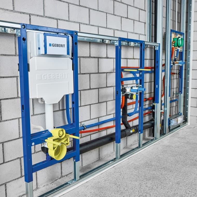 Duofix rendszerfal WC-elemmel, mosdóelemmel és zuhanyelemmel Duofix rendszerfal WC-elemmel, mosdóelemmel és zuhanyelemmel