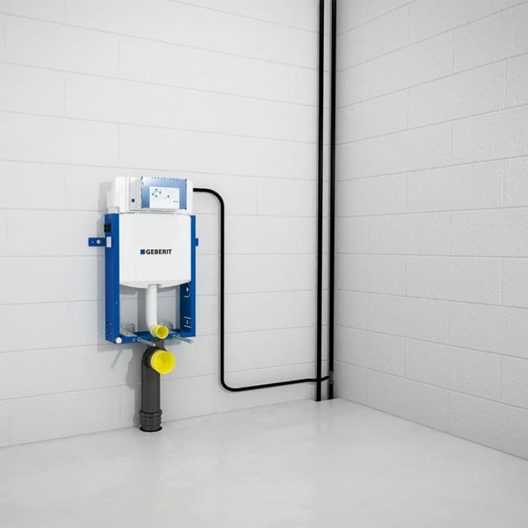 A Geberit Kombifix elem csatlakoztatása a víz- és szennyvízvezetékekhez A Geberit Kombifix elem csatlakoztatása a víz- és szennyvízvezetékekhez